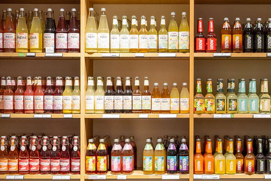 Sortiment Getränkeregal Limonade PurNatur-Kempten Sortiment Getränkeregal Limonade PurNatur-Kempten
