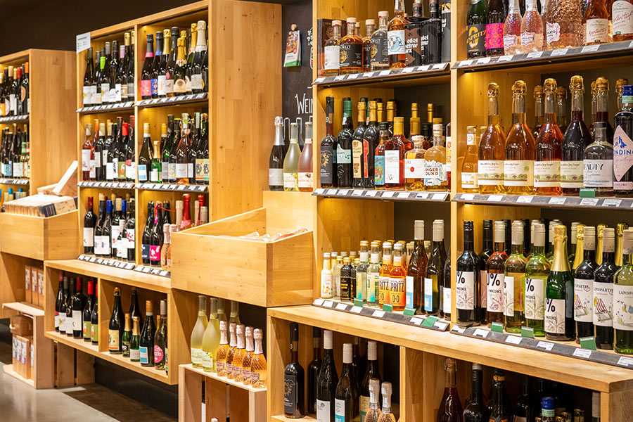 Sortiment Getränkeregal Wein PurNatur Kempten Sortiment Getränkeregal Wein PurNatur Kempten