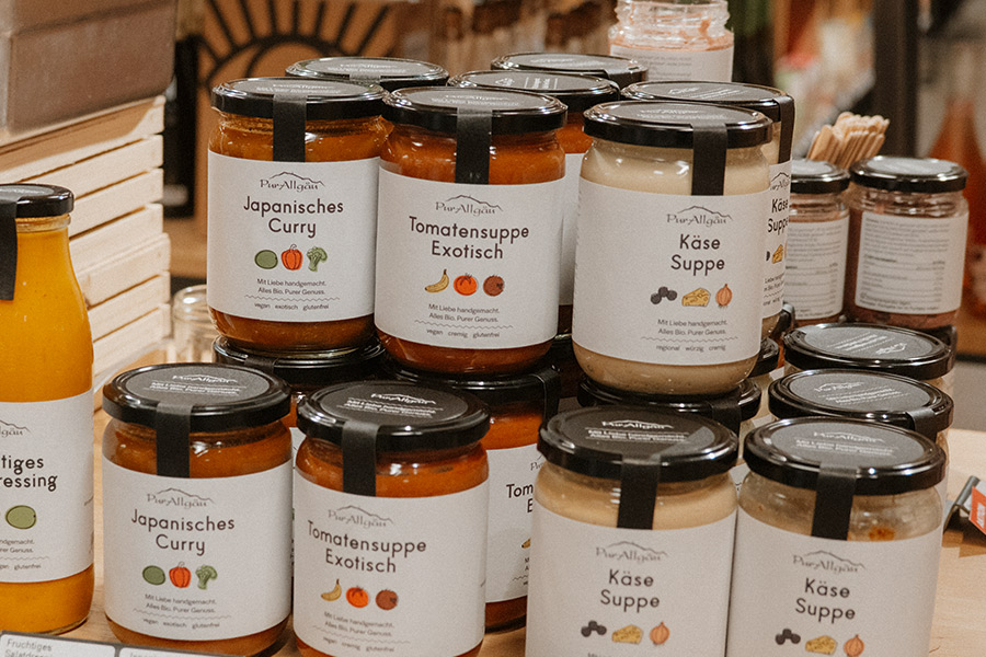 PurAllgäu Produkte auf dem Herbstmarkt der Schaukäserei in Wiggensbach